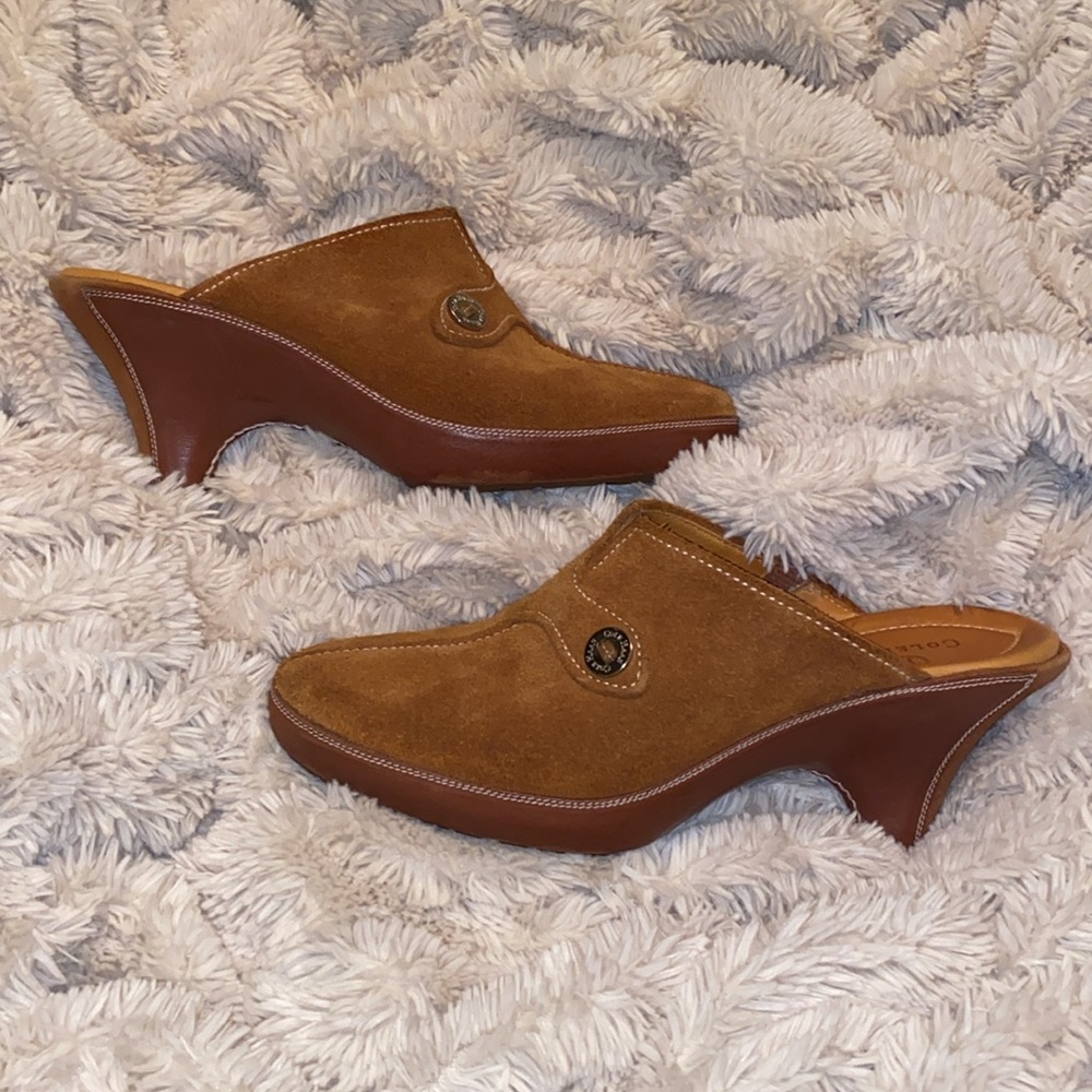Cole Haan brown suede slip on mule - Picture 4 of 8